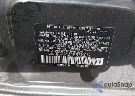 2015 Subaru Xv Crosstrek 2.0I Limited из США, поврежденный, VIN JF2GPAMC9F8235013